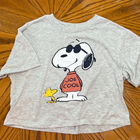 Peanuts Tops - Peanuts snoopy crop tee. Size M